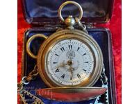 Ottoman pocket watch with case and key