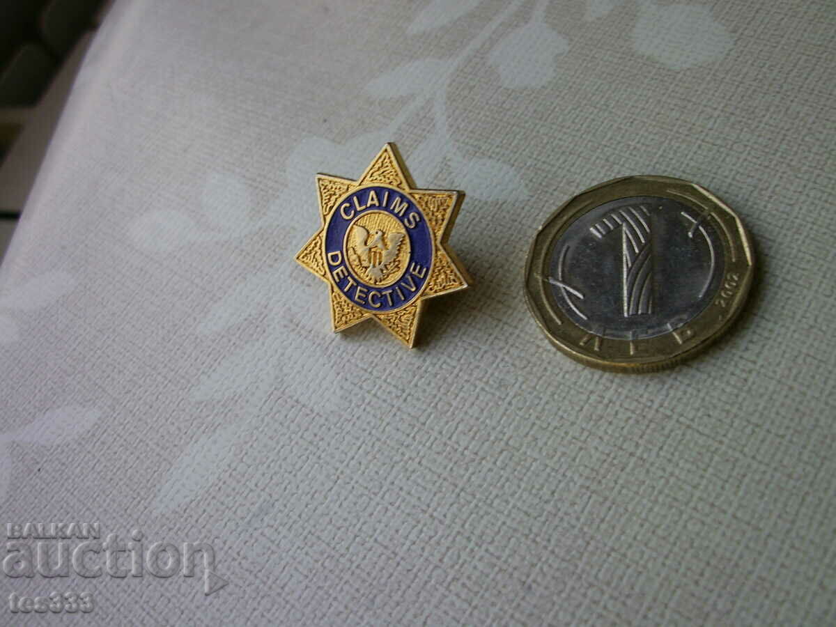 Διεκδικεί το σήμα ντετέκτιβ pin με τιμή € 1.28 | 2.50 BGN Διεκδικεί το σήμα ντετέκτιβ pin με τιμή € 1.28 | 2.50 BGN