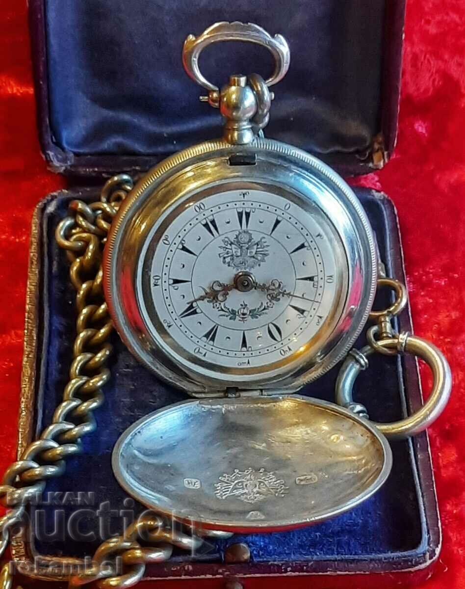 Ottoman pocket watch with case and key