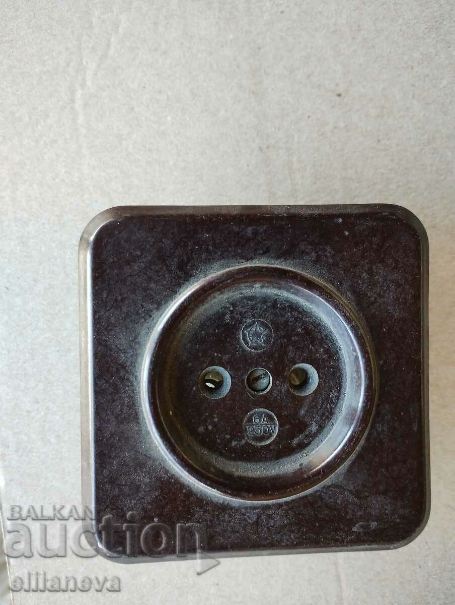 Retro bakelite electric socket
