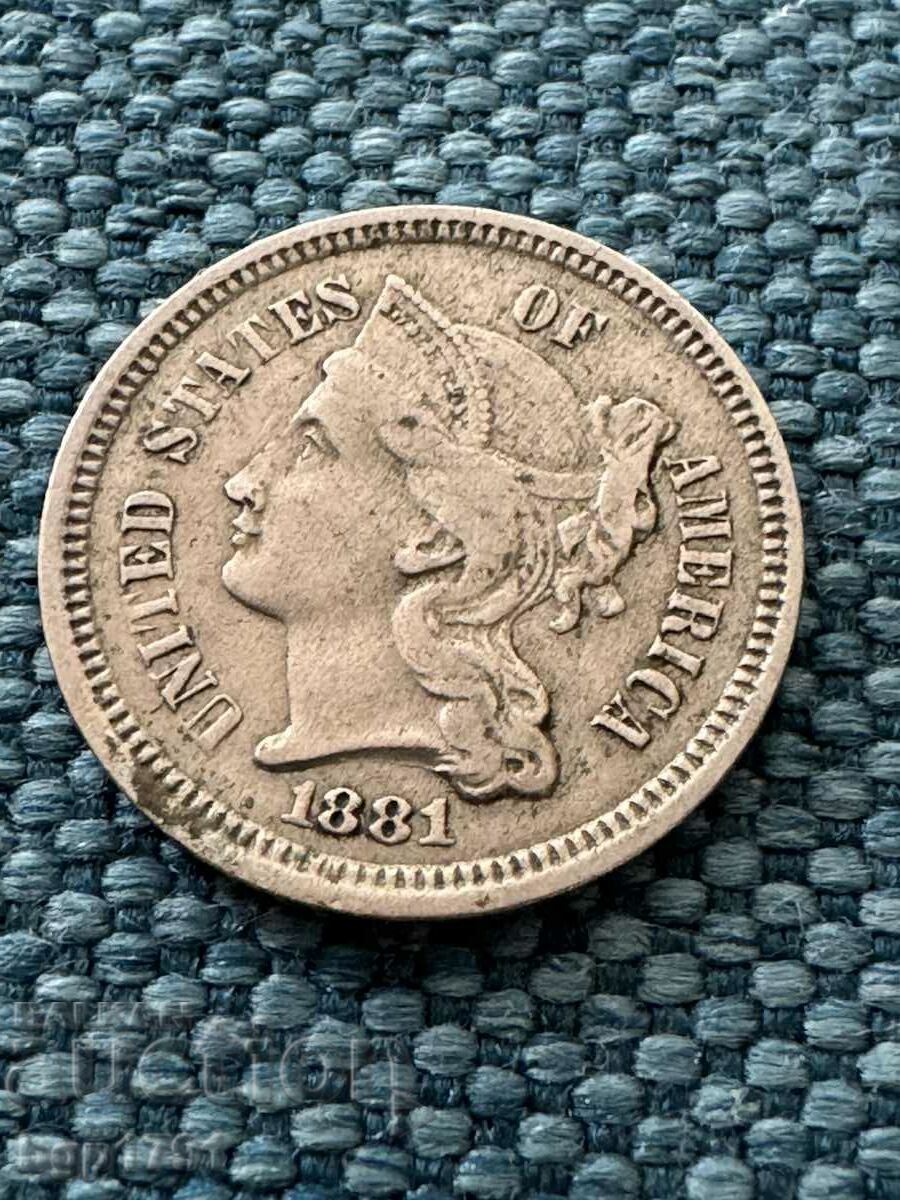 3 cents USA 1881