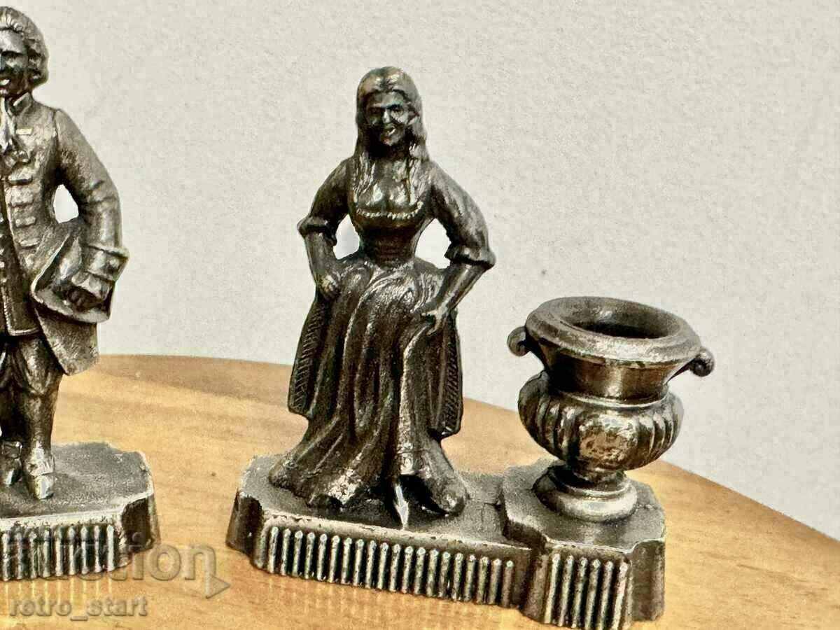Small figural candlesticks, metal with price 20.00 BGN | € 10.23 Small figural candlesticks, metal with price 20.00 BGN | € 10.23
