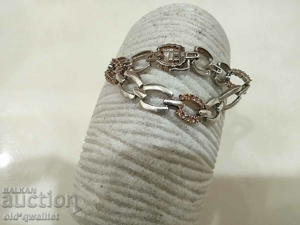 SILVER BRACELET 925 SILVER with corundum stamp with price 180.00 BGN | € 92.03