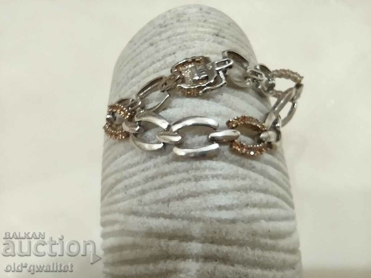 Auction  SILVER BRACELET 925 SILVER with corundum stamp