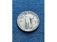 25 цента САЩ 1918-D сребро