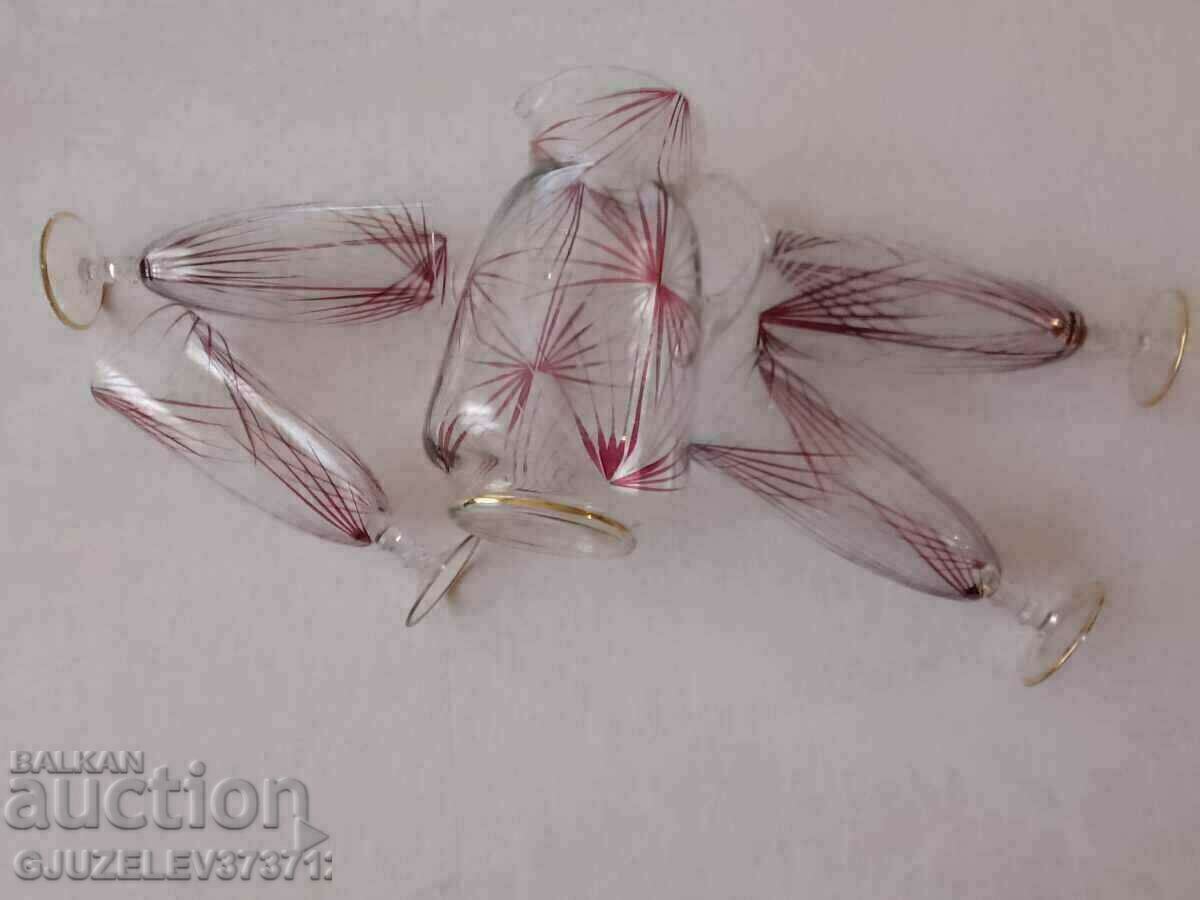 Vintage Germany Jug and 4 wine glasses set - 7 Vintage Germany Jug and 4 wine glasses set - 7