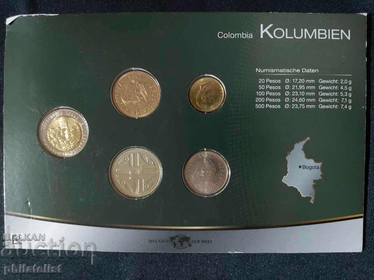 Complete set - Colombia, 5 coins with price 22.00 BGN | € 11.25