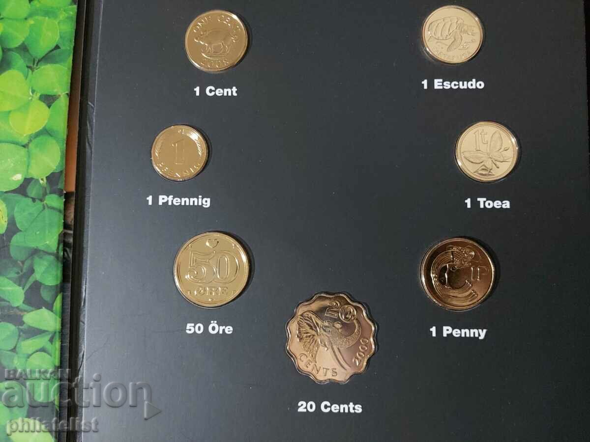 Auction Complete set - gold-plated 7 coins with animals Auction Complete set - gold-plated 7 coins with animals