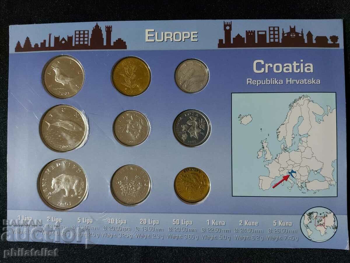 Complete set - Croatia, 9 coins with price 22.00 BGN | € 11.25 Complete set - Croatia, 9 coins with price 22.00 BGN | € 11.25