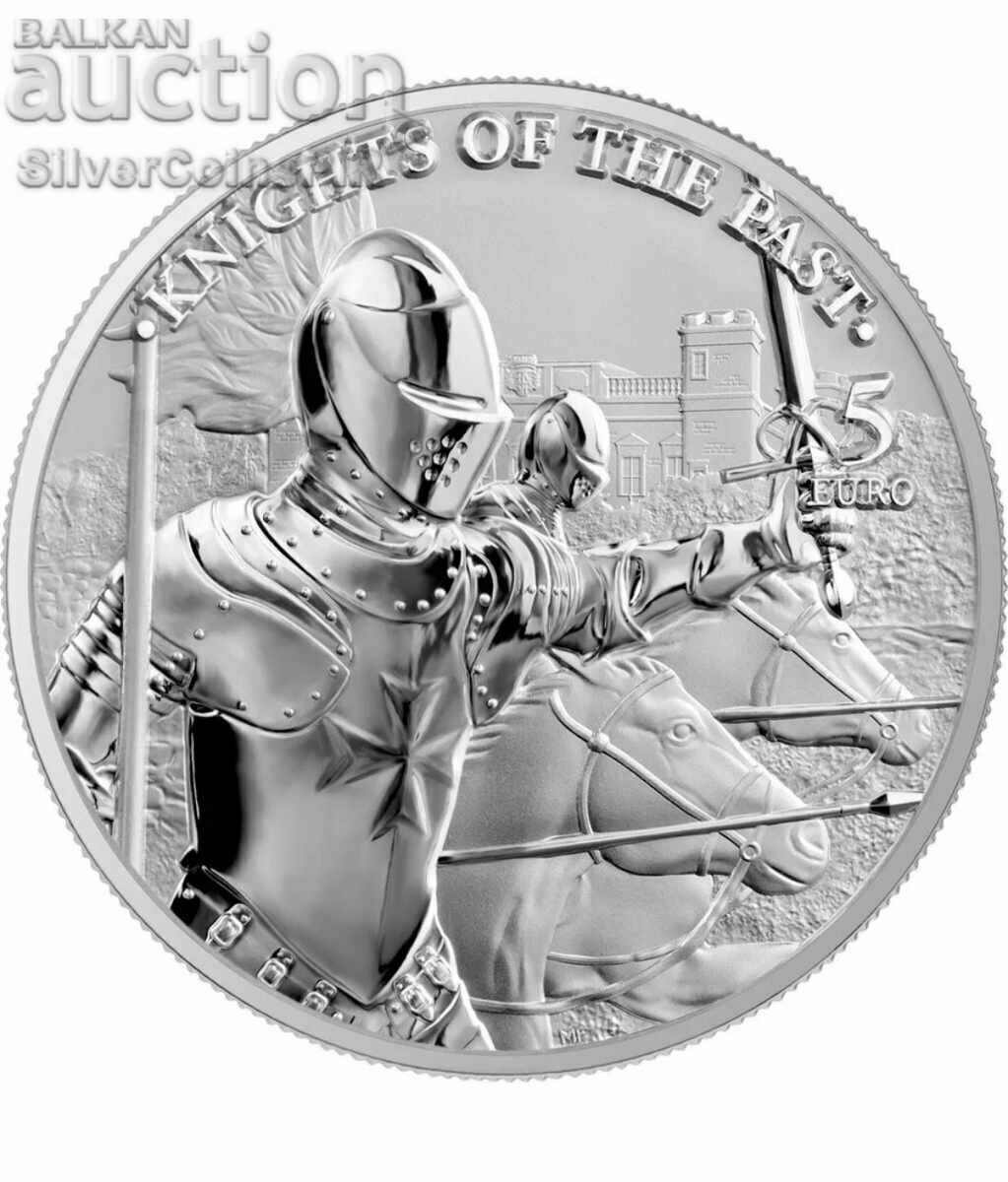 Silver 1 oz Knights of the Past 2021 Malta Germania mint