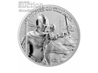 Silver 1 oz Knights of the Past 2021 Malta Germania mint