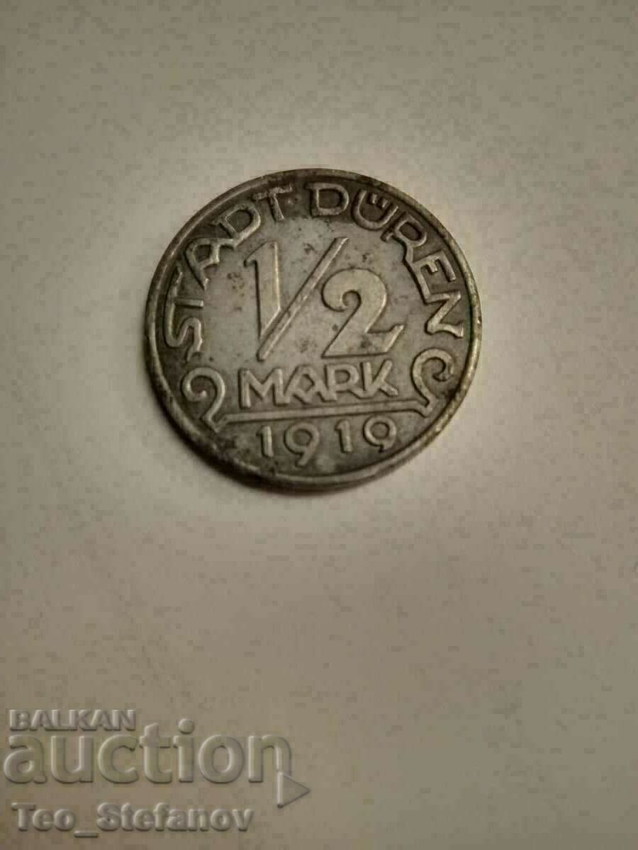 1/2 marca 1919 Germania calitate AU