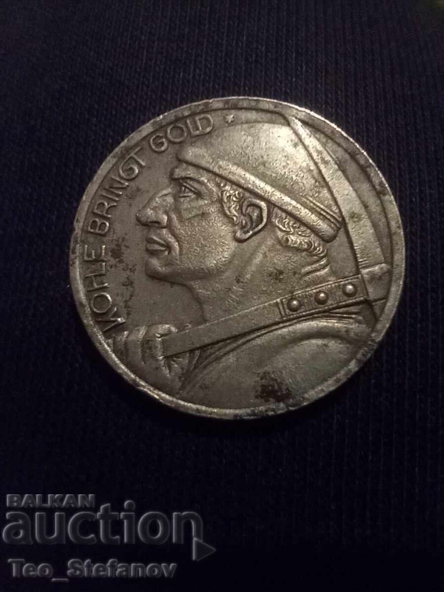 1/2 Marcă 1919 Germania AU fier perfectă