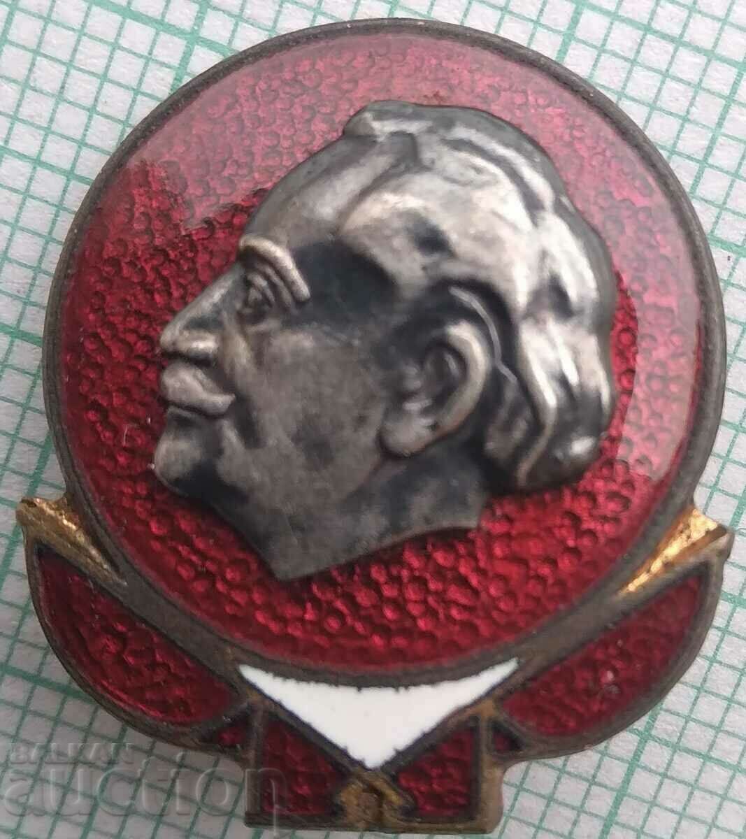 15097 Badge - Georgi Dimitrov - bronze enamel