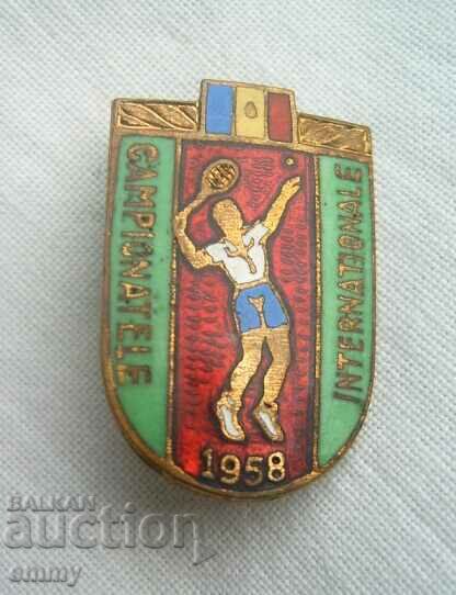 Значка - 1958 Международно първенство по тенис, Румъния