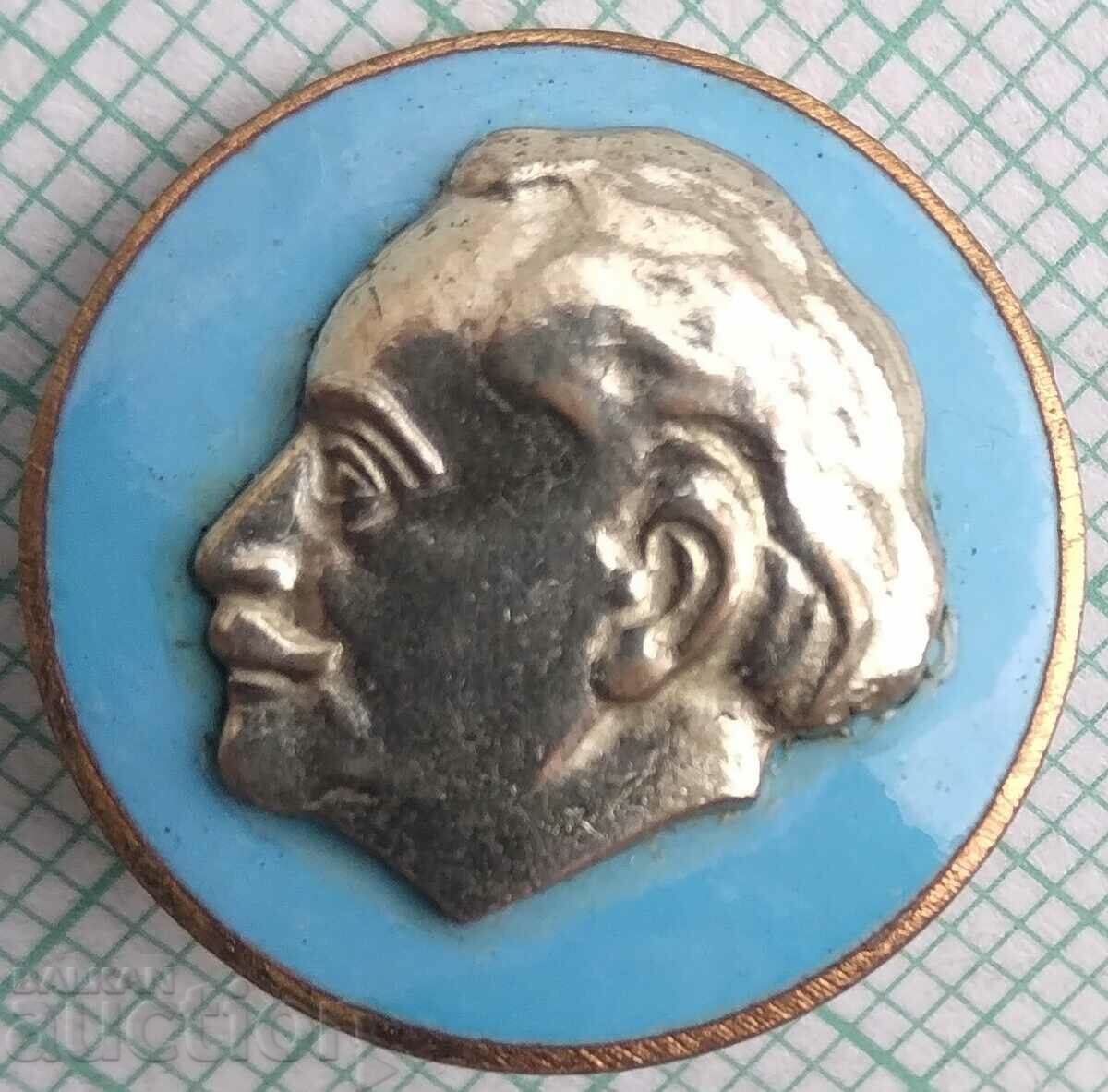 15103 Badge - Georgi Dimitrov - bronze enamel with price 5.00 BGN | € 2.56