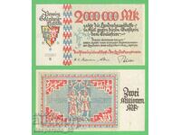 (¯`'•.¸GERMANIA (Schleswig-Holstein) 2 milioane de mărci 1923 UNC