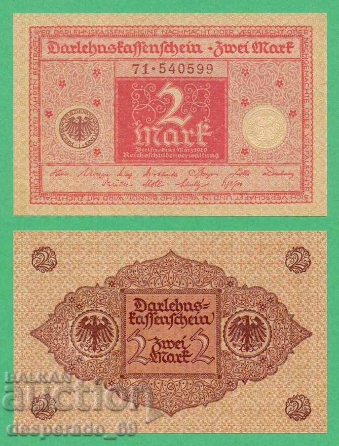 (¯`'•.¸GERMANY 2 stamps 1920 UNC (variant 2)¸.•'´¯)