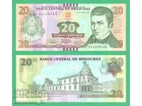 (¯`'•.¸ HONDURAS 20 lempira 2014 UNC ¸.•'´¯)