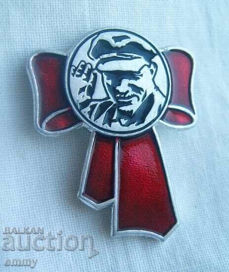Lenin sign badge