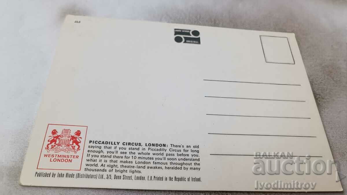 Postcard London Piccadilly Circus with price 0.85 BGN | € 0.43 Postcard London Piccadilly Circus with price 0.85 BGN | € 0.43