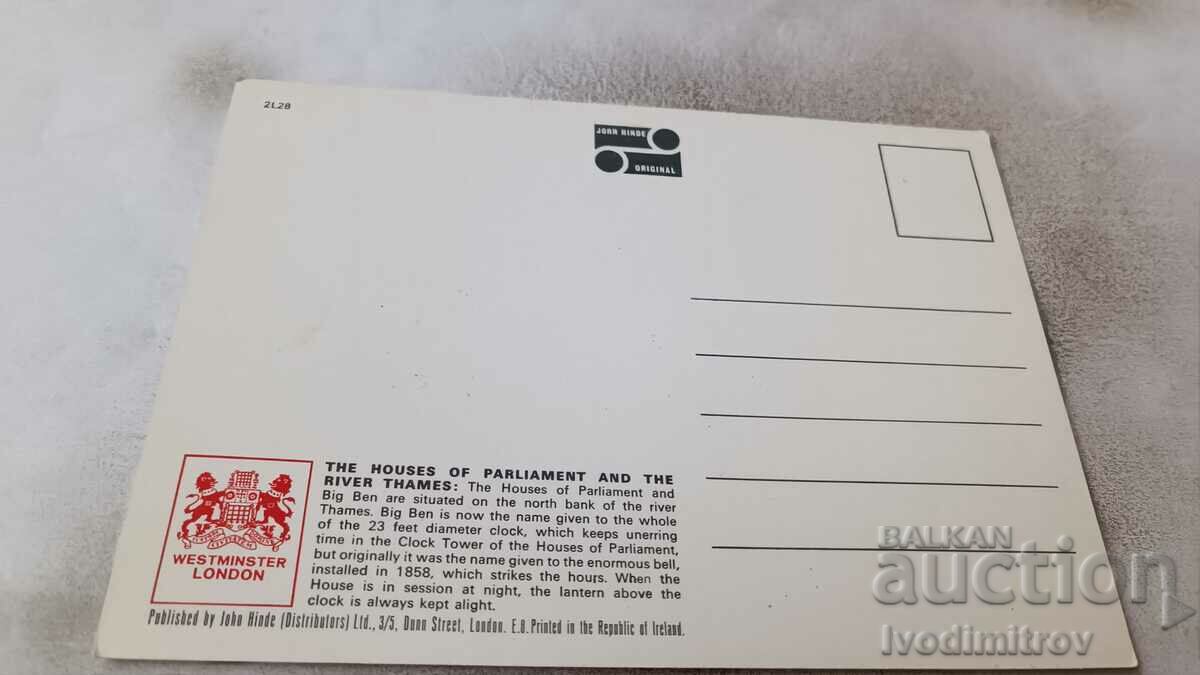 P K London Houses of Parliament and the River Thames with price 0.85 BGN | € 0.43
