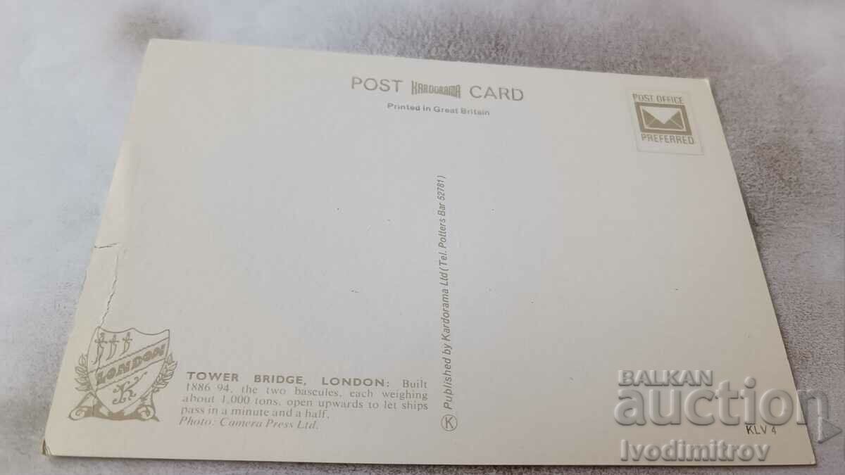 Postcard London Tower Bridge with price 0.85 BGN | € 0.43 Postcard London Tower Bridge with price 0.85 BGN | € 0.43
