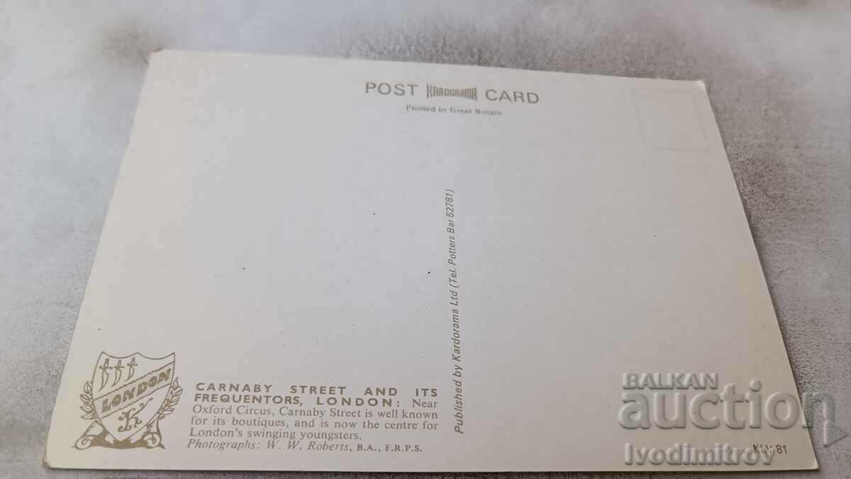 Postcard London Carnaby Street and its Frequenters with price 0.85 BGN | € 0.43 Postcard London Carnaby Street and its Frequenters with price 0.85 BGN | € 0.43