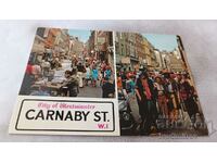Carte poștală London Carnaby Street și frecvenții săi