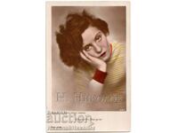 OLD MOVIE CARD ACTRESS ELIZABETH BERGNER G705