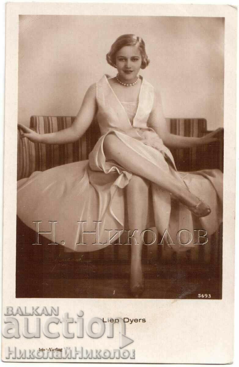 OLD CINEMA CARD FILM ACTRESS LIANE DYERS G707 OLD CINEMA CARD FILM ACTRESS LIANE DYERS G707