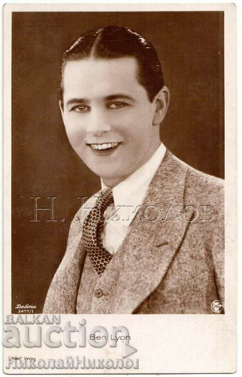 OLD CINEMA CARD FILM ACTOR BEN LYON G714