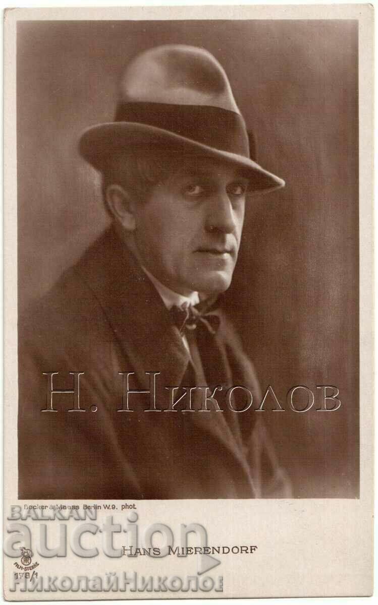 CARTEA DE CINEMA VECHIA ACTOR DE FILM HANS MIRENDORF G718