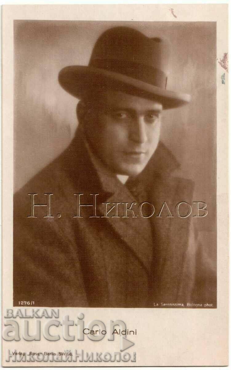 OLD CINEMA CARD FILM ACTOR CARLO ALDINI G723 OLD CINEMA CARD FILM ACTOR CARLO ALDINI G723