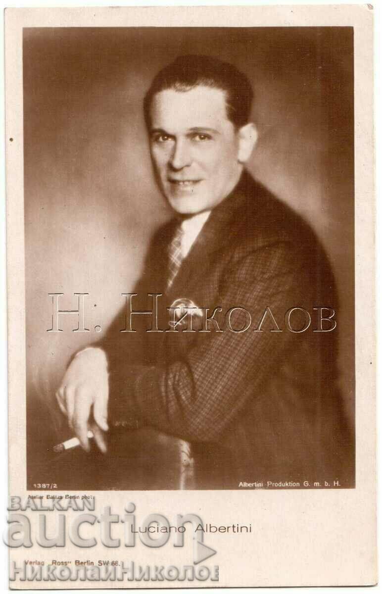OLD CINEMA CARD FILM ACTOR LUCIANO ALBERTINI G725 OLD CINEMA CARD FILM ACTOR LUCIANO ALBERTINI G725