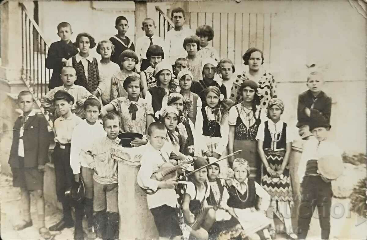 Βασίλειο της Βουλγαρίας. Παλιά Φωτογραφία - Χορός Παιδική..
