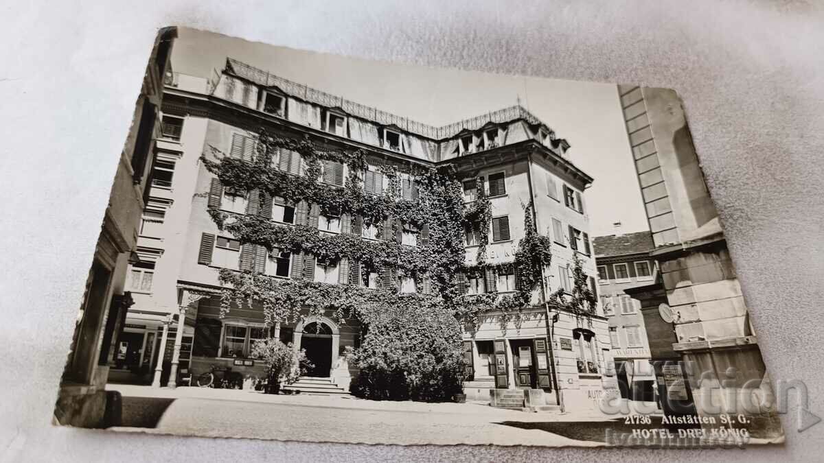 Пощенска картичка Hotel Drei Konig 1963