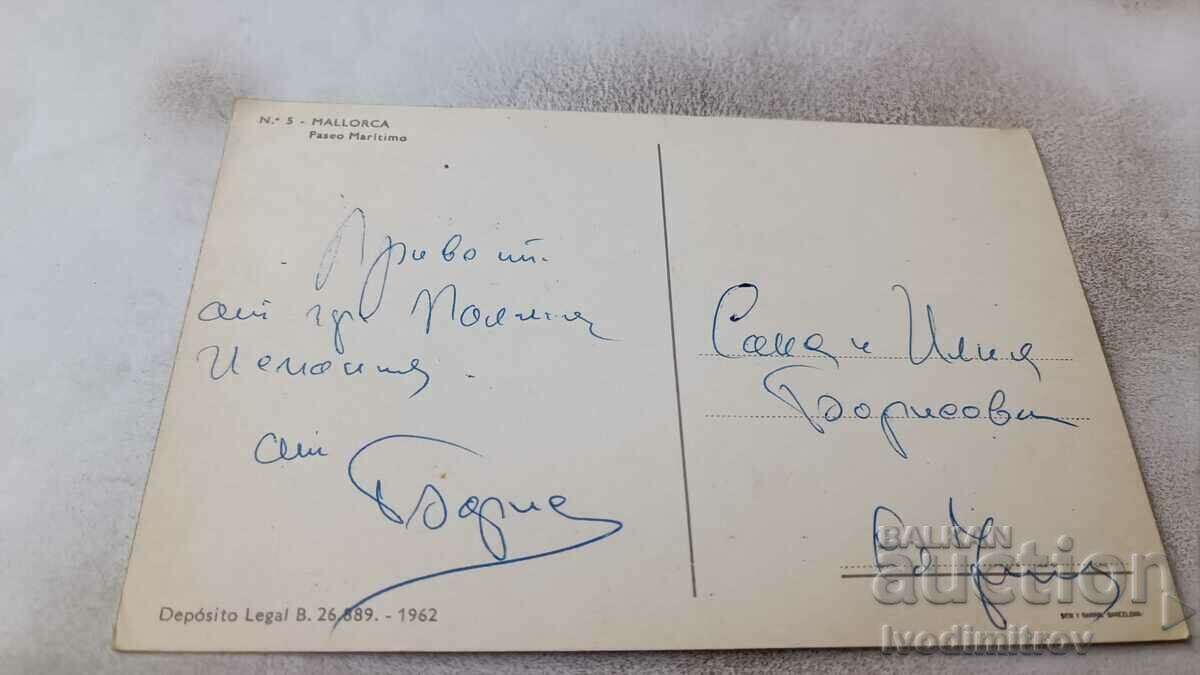 Postcard Mallorca Paseo Maritimo with price 0.85 BGN | € 0.43
