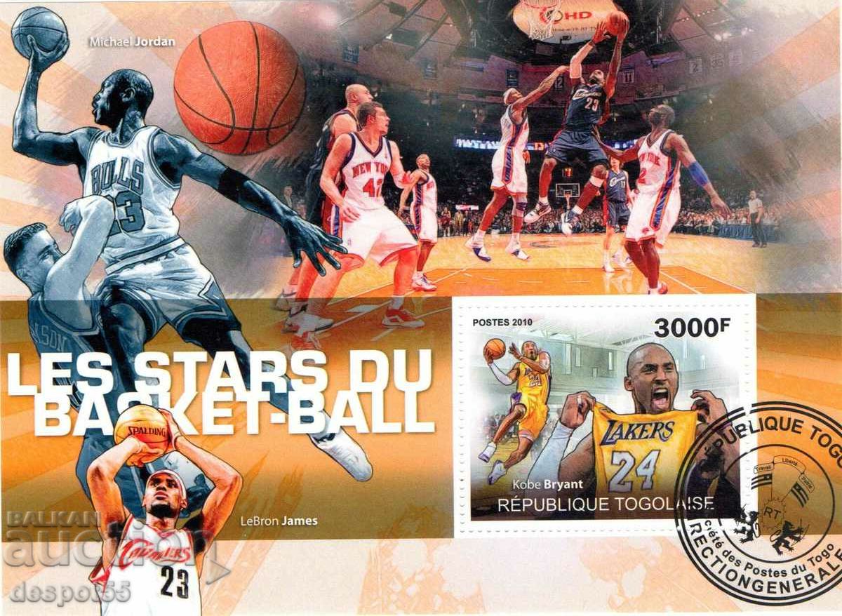 2010. Τόγκο. Αθλητισμός - Αστέρια του μπάσκετ. ΟΙΚΟΔΟΜΙΚΟ ΤΕΤΡΑΓΩΝΟ.