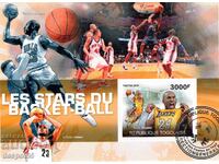 2010. Τόγκο. Αθλητισμός - Αστέρια του μπάσκετ. ΟΙΚΟΔΟΜΙΚΟ ΤΕΤΡΑΓΩΝΟ.