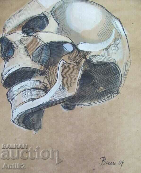 Аукцион Винтич Оригинална Картина- Човешки Череп Аукцион Винтич Оригинална Картина- Човешки Череп