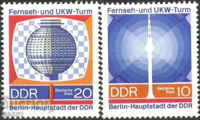 Clean stamps TV and VHF Towers 1969 from GDR Germany