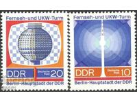 Ștampile curate TV și VHF Towers 1969 din RDG Germania