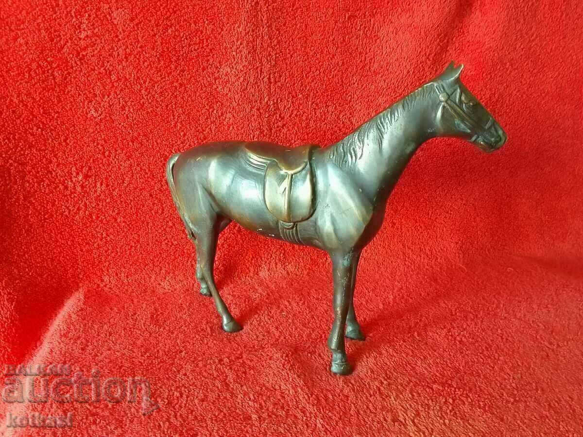Delivery of Old metal bronze brass figure of a Saddled horse Delivery of Old metal bronze brass figure of a Saddled horse
