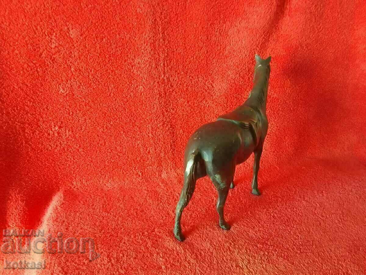 Old metal bronze brass figure of a Saddled horse - 5 Old metal bronze brass figure of a Saddled horse - 5