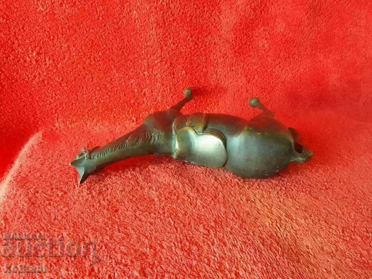 Old metal bronze brass figure of a Saddled horse - 7 Old metal bronze brass figure of a Saddled horse - 7
