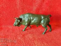 Old metal bronze brass figure of Bull