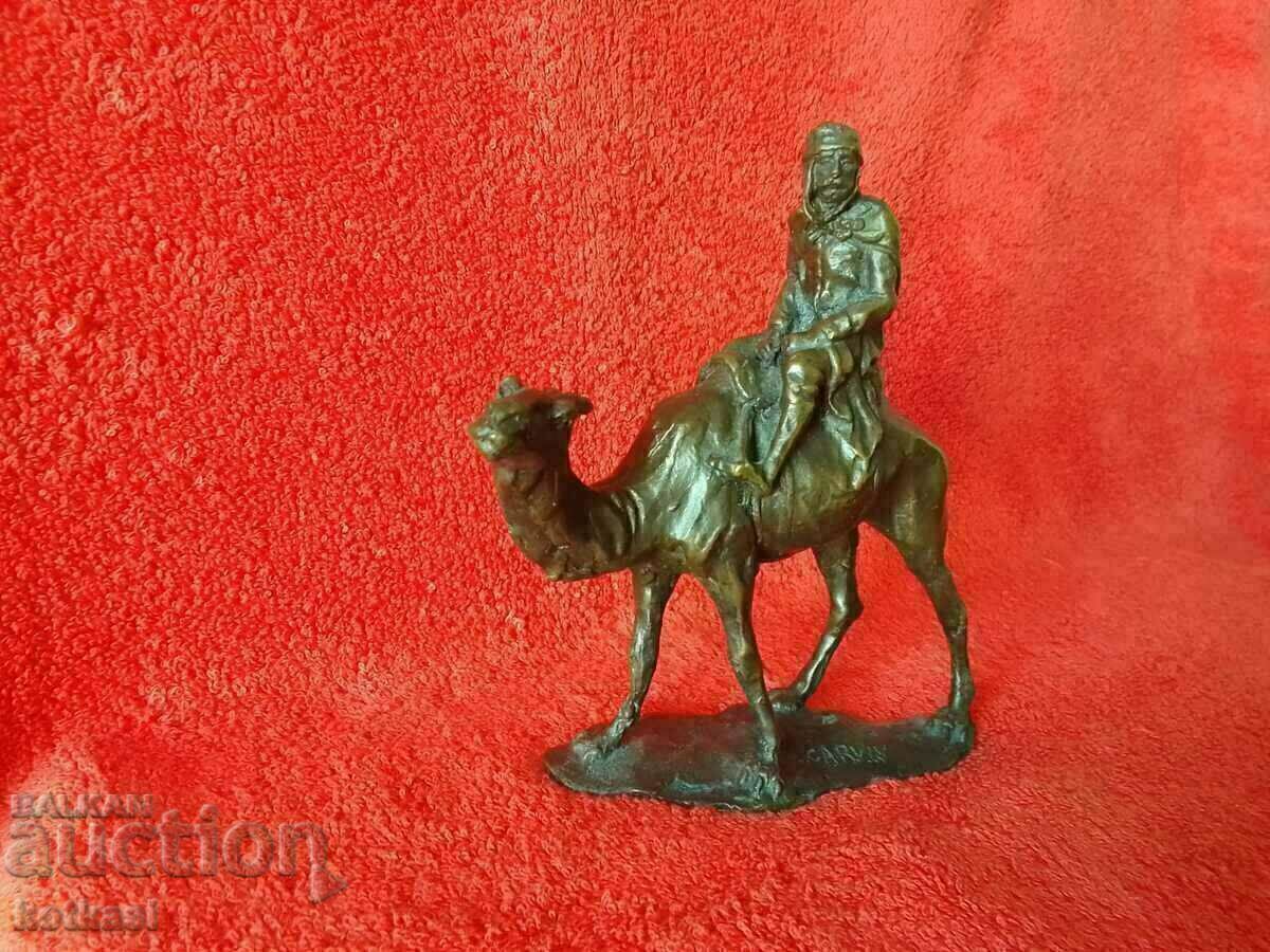 Old bronze figure Male Rider Warrior on Camel authorship - 7 Old bronze figure Male Rider Warrior on Camel authorship - 7