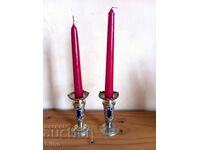 Lovely Old Silver Plated Candlesticks