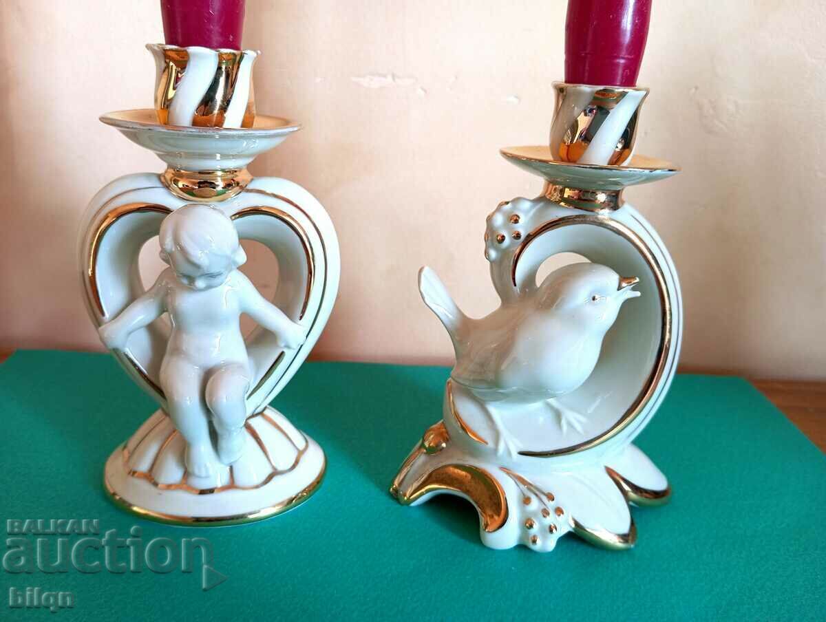 Great Porcelain Candlesticks with price 36.65 BGN | € 18.74 Great Porcelain Candlesticks with price 36.65 BGN | € 18.74